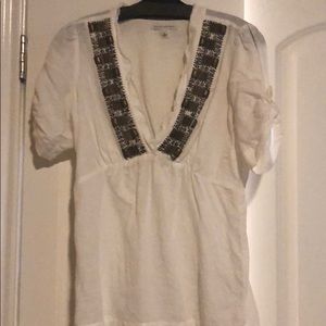 Short sleeve linen Banana Republic top